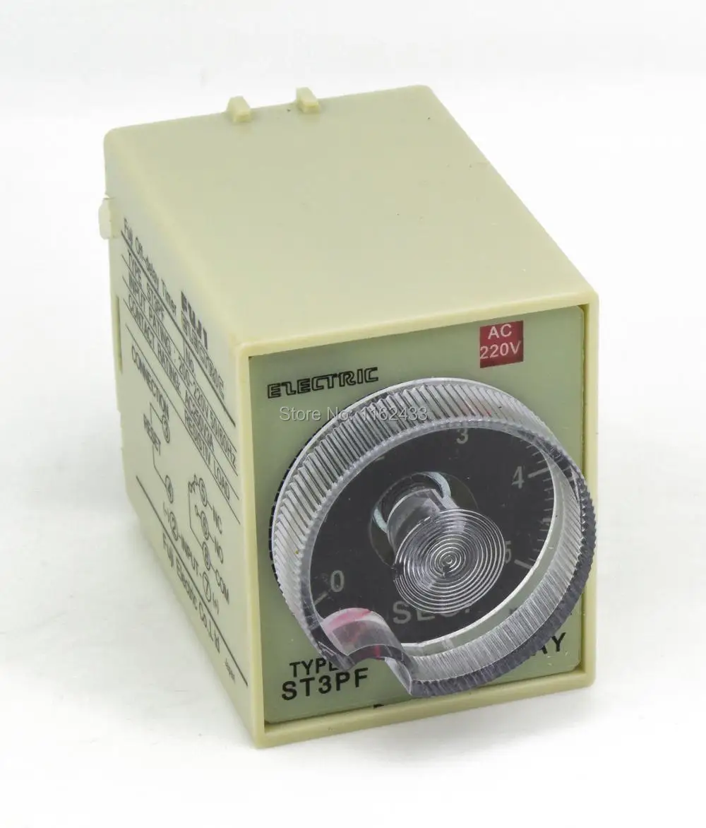 

ST3PF 5s off delay SPDT time relay AC 220V 110V AC/DC 24V 12V delay timer