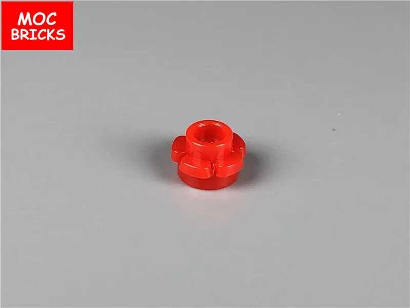 100 шт./партия кубики Moc DIY красочная пластина, круглая 1x1 с цветочной кромкой(5 лепестков) подходит для 24866 строительных блоков игрушки детские подарки - Цвет: 5 Petals flower