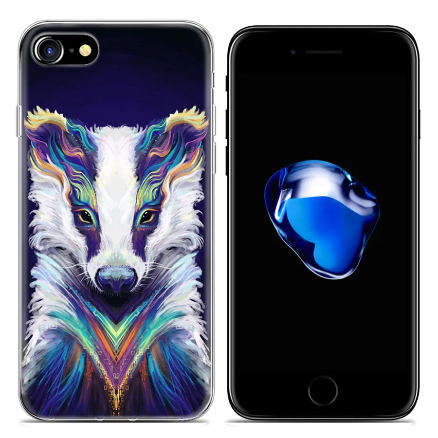 Для Apple iPhone 6 Plus 7 Мобильного Телефона Soft Case Мода для Животных Тотем Живопись