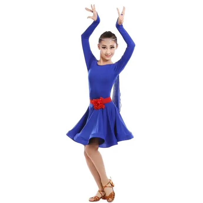 Детские Профессиональные Платья для латинских танцев, платья для бальных танцев для девочек, детские костюмы для румбы-ча