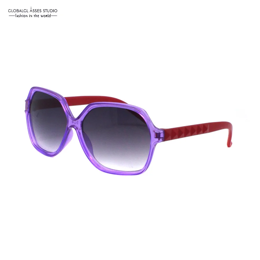 

Classic Design Style Very delicate Light Purple Frame Red Leg UV Protection Cartoon Kids Sunglasses A101