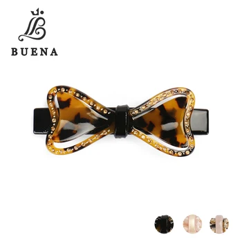 

Buena Small bow hair clip for girls vintage hair barrette cute rhinestone hair accessories for women NG020