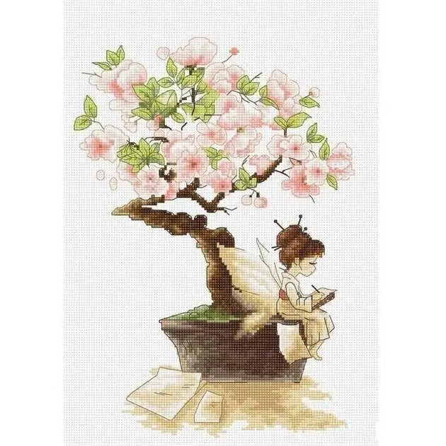 

Top Quality Counted Lovely Cute Cross Stitch Kit Sakura Japanese Flower luca-s luca