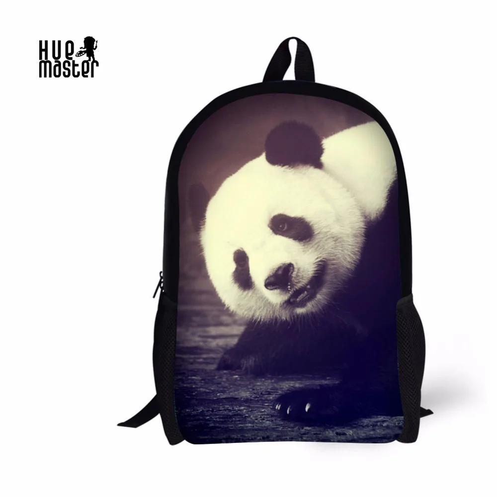 Best HUE MASTER Mochila Escolar Menino Panda Printing Backpack Children Schoolbag Backpack Bolsa Escolar Travel Rucksack Women Men
