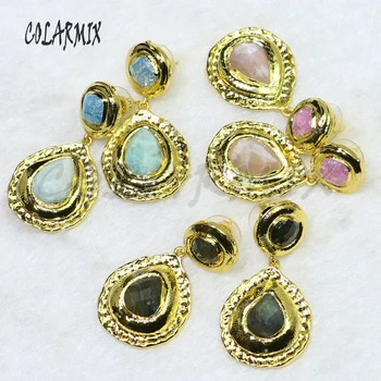 

5 pairs stone earrings jewelry randomly mix colors stone earrings jewelry wholesale jewelry for women hook earring gift 6074