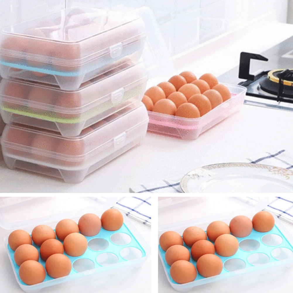 15 яиц держатель контейнер в холодильник Кухня хранения складной домашний ящик пластик
