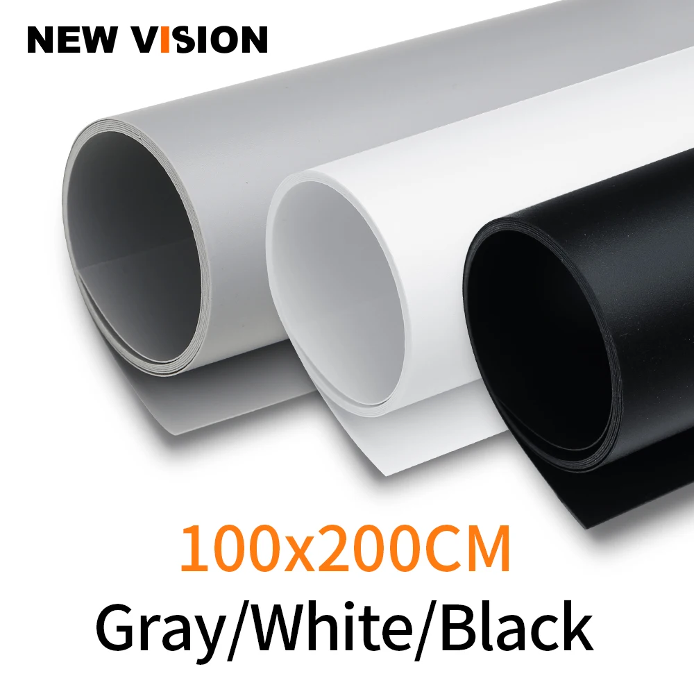 Black White Gray 100cm*200cm Seamless Water proof PVC Backdrop