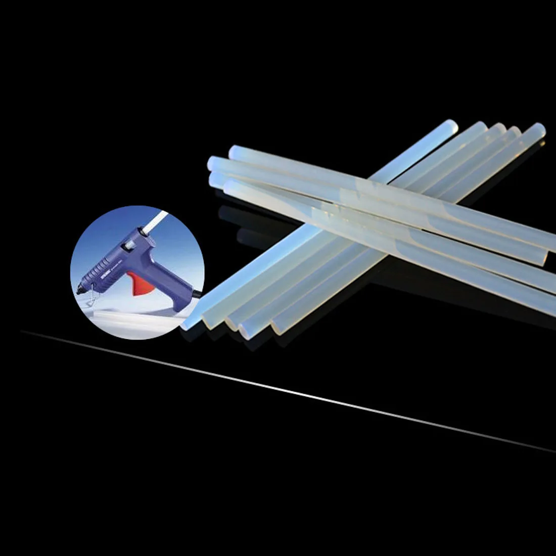 Новинка, 10 шт., 7 мм x 190 мм, прозрачные клеевые палочки для горячего расплава, пистолет, автомобильный звук, ремесло, прозрачные для легированных аксессуаров