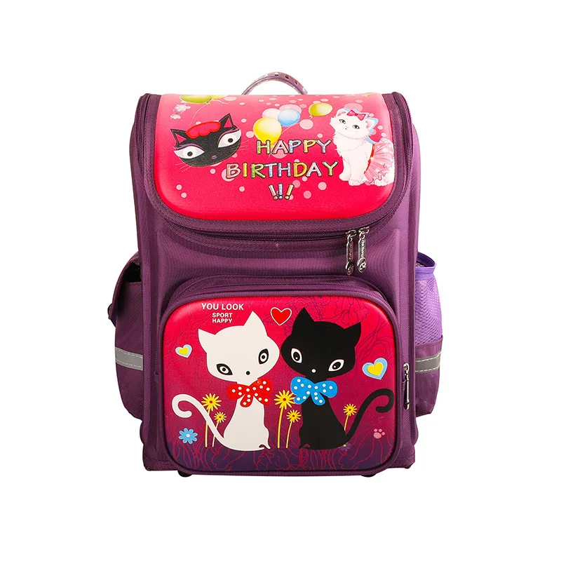Русские ученики 1 6 класс большой емкости мультфильм 3d Детские Школьные сумки