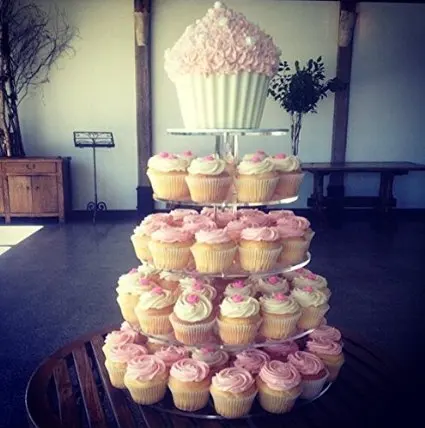 

Round 5 Tier Clear Acrylic Cup Cake Stand/ Wedding Cake Stands