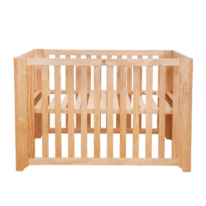 

HIGH QUALITY 4 IN 1 GROW UP BABY BED ASTM Standard and Adjustable Multi-function Wooden Kids Bed with Wheels Baby Crib
