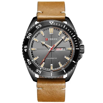 

CURREN Top Brand Luxury Mens Watches Quartz Wristwatch Waterproof Leather Strap Date Clock Business Military Sport Watch Men