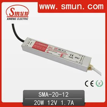 

20W6-12A 1.7A constant current waterproof IP67 LED driver switching power supply for led strip light CE ROHS 1 year warranty