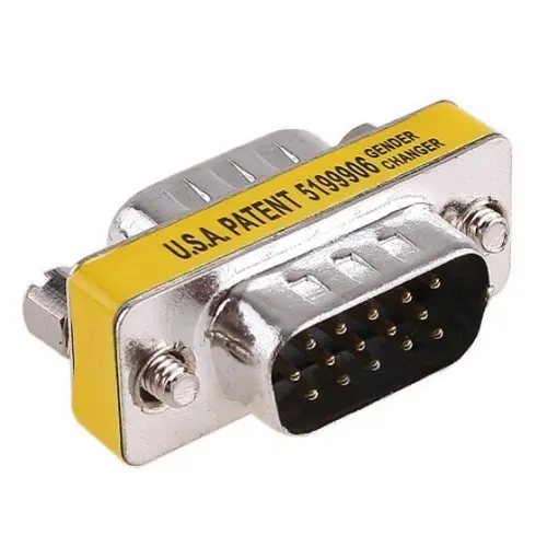 

15-Pin HD15 VGA/SVGA M-M Mini Gender Changer 2016 New