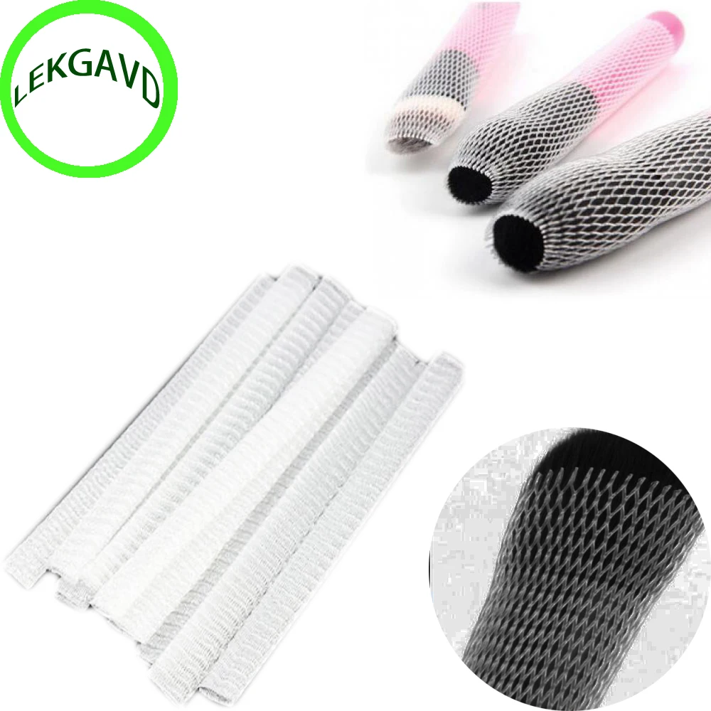

20 Pc/Lot Cosmetic Make Up Brushes Pen Netting Cover Mesh Sheath Protectors Guards Makeup Tools