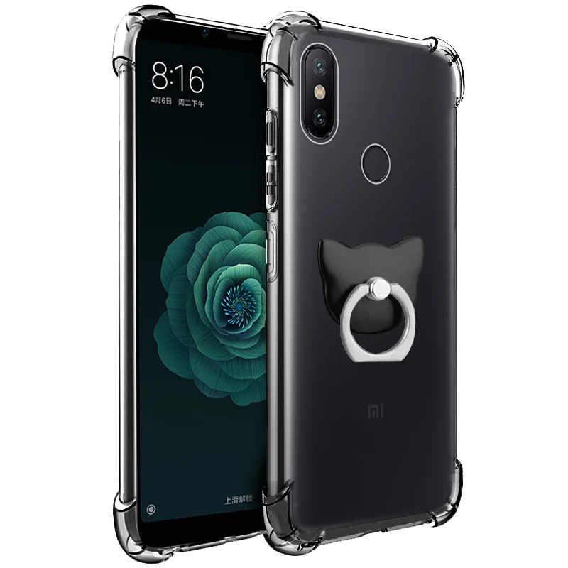 

For Xiaomi Redmi MAX 2 A1 A2 5X 6 6X 8 8SE 9 Play Y1 S2 Note 4 4A 4X 5 5A 6 6A 6 7 Pro Lite Plus Luxury 3D Cat Ring Case Cover