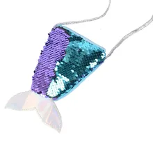 Модный детский кошелек для монет, мини кошелек для монет с пайетками, кошелек для денег с блестками в виде русалки, Мультяшные кошельки, подарок для детей