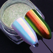 1 коробка жемчуг-Хамелеон в виде ракушки порошок для ногтей 0,2 г AB Цвет хром Маникюр Пигмент Блеск для ногтей пыль украшения для ногтей