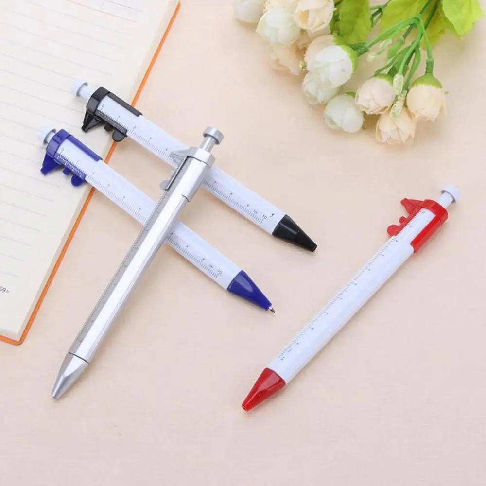 

1pcs Multifunction Scale Ruler Ballpoint Pen Blue Ink Screwdriver Caliper Level Pen Stationer School Official Suppliers