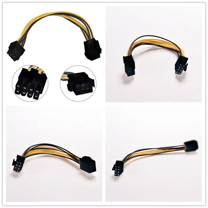 

High Quality 1Pcs 6 Pin Feamle to 8 Pin 20cm Male PCI Express Power Converter Cable CPU Video Graphics Card