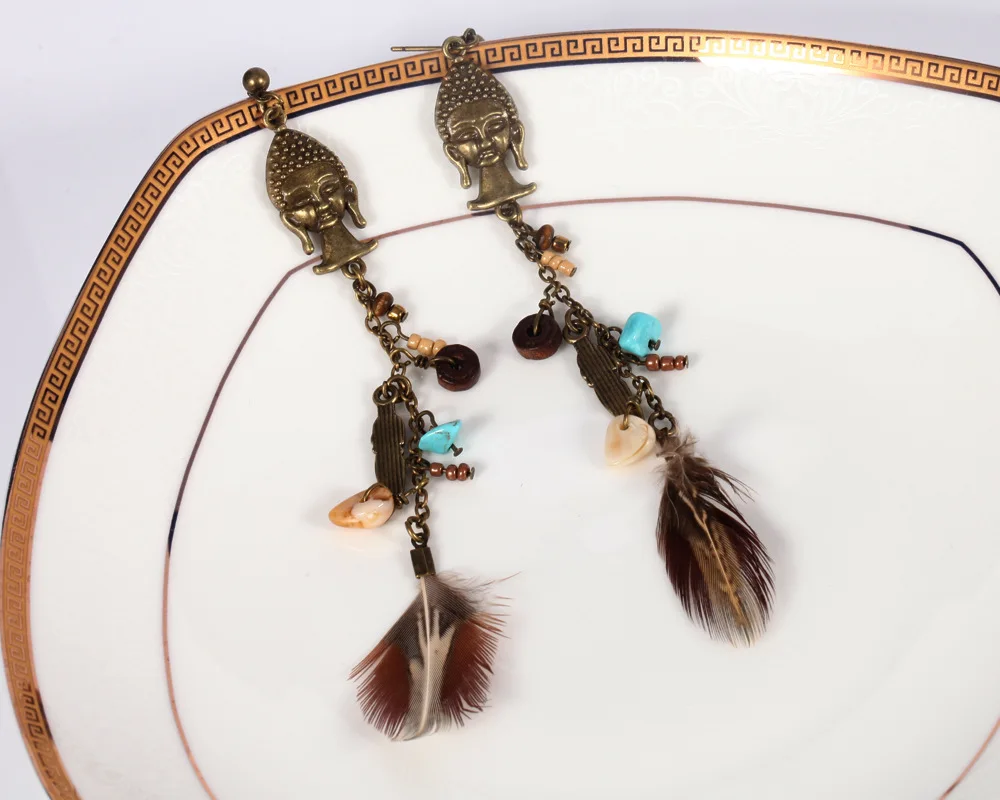 Женские серьги 2018 Новый Богемия красивые перо oorbellen букле d'oreille femme 2017 pendientes