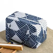 Cotton Linen Japanese Style Floral Printed font b Lunch b font font b Bags b font