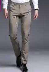 2018 мужские брюки среднего возраста эластичные и толстые, а мужские повседневные брюки зимой тонкие -- 164