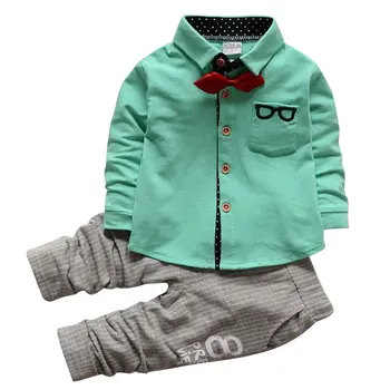 

2018 Casual Suits Baby Boys Clothes Set Long Sleeve Solid Gentleman Suit For Boys Children Clothing Cotton Costume For Kids Suit