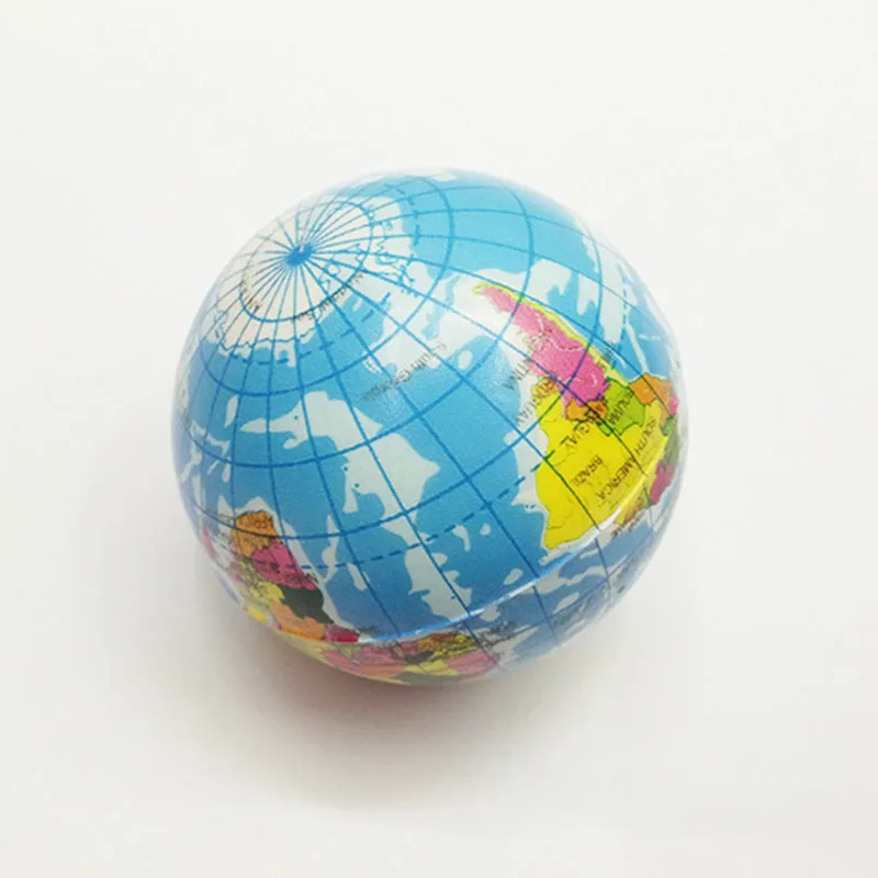 10cm Foam Rubber Ball font b Toy b font World Map Foam Earth Globe Hand Wrist