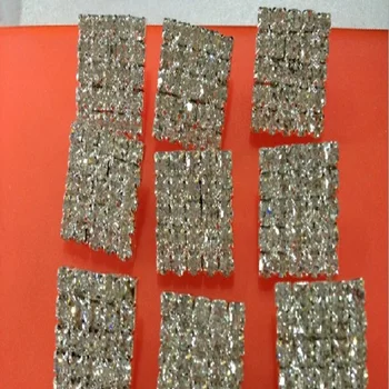 

free shipping 100pcs/pack 15mm Brief crystal rhinestone buttons buclke diy decoration square beads