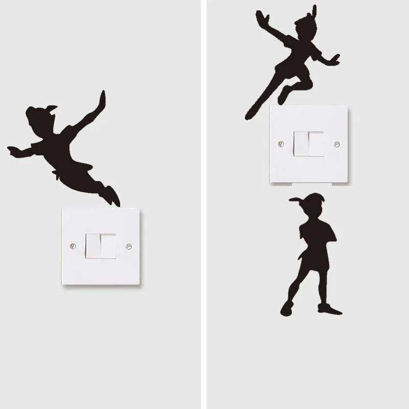 Various Peter Pan Wall Decal Nursery Vinyl switch Stickers for Kids ...