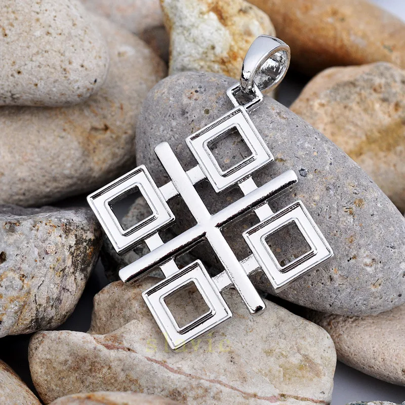 

Slavic Amylet Makosh Pendant Charm Silver Amulets and Talismans Viking Nordic Square Pendant