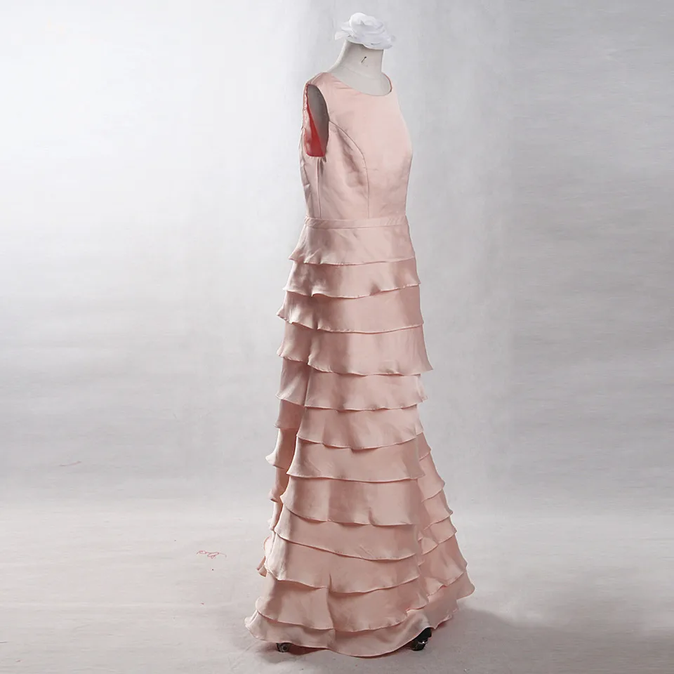 peach color one piece dress