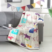 Cartoon różowy aksamitna miękki flanelowy koc rzut dla dziewczynek dzieci na kanapa z funkcją spania kanapa 150X200CM upominek dla dzieci L3 # 5%(China)