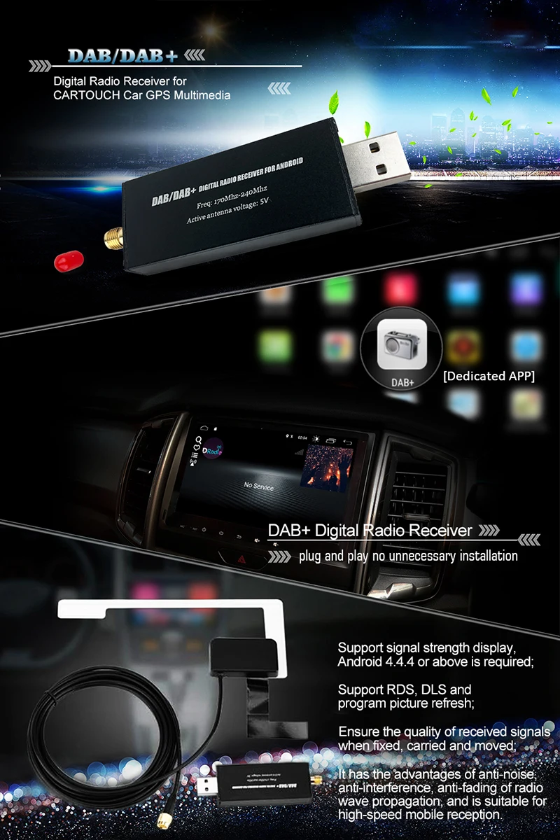 Liislee Car GPS Multimedia DVD Player USB DAB DAB+ Digital Radio Receiver Audio Broadcast Aerial Andrews Navigation Dedicated (2)