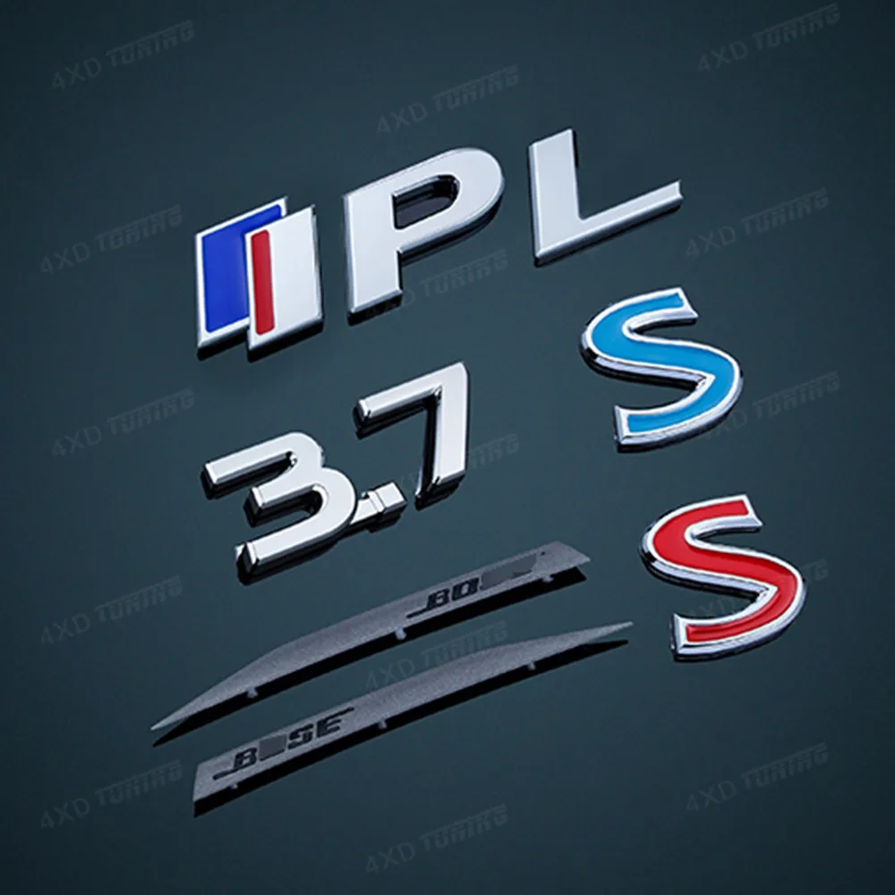 

For Infiniti emblem Q50 IPL 3.7 Metal Q50S Q50 For Infiniti logo Rear bumper Sticker Styling Upgrade Q50 S Sport Logo trim cover