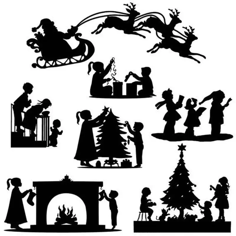 

2019 Christmas Tree Boy Girl Metal Cutting Dies Stencil Scrapbooking Album Stamp Paper Card Embossing Crafts Decor