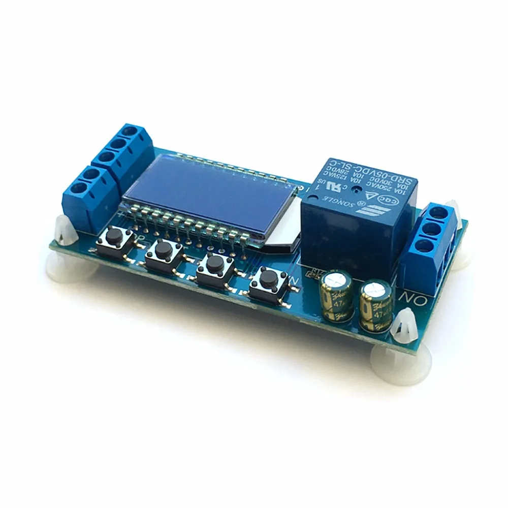 

DC 6-30V Support Micro USB 5V LCD Display Automation Cycle Delay Timer Relay