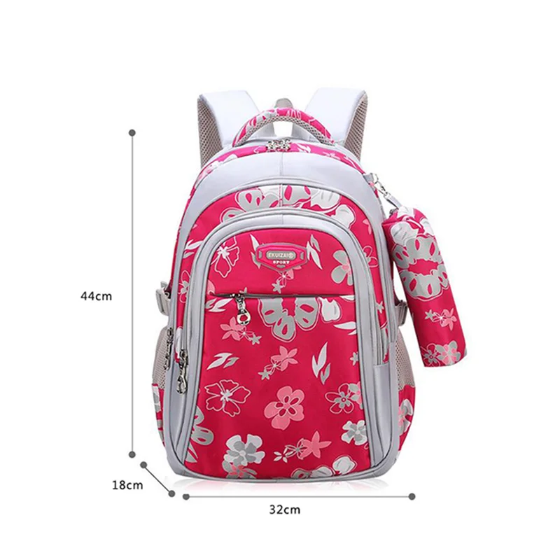 rose big Цветочные рюкзаки для девочек, школьные сумки для девочек, Набор детских школьных сумок, Детский рюкзак, Детские рюкзаки, школьный рюкзак - Цвет: rose big