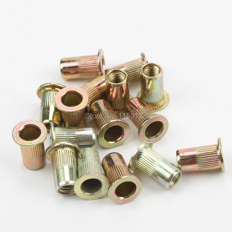 

50pcs M6 Flat Head Rivet Nut Insert Nutsert High Efficiency for Aviation