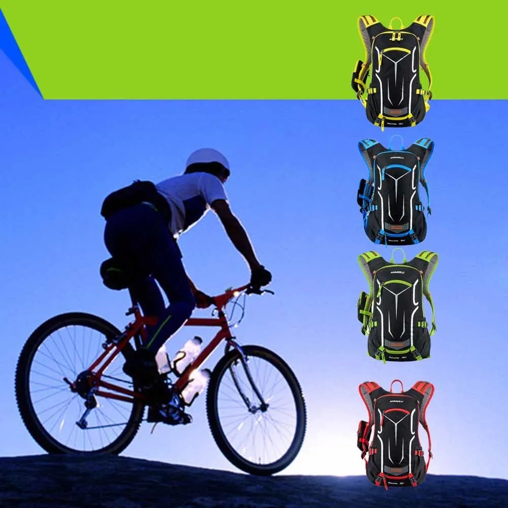 Top ANMEILU 18L Bike Cycling Bags Outdoor Rucksack Hydration Pack Water Knapsack Bicycle Bag Climbing Pouch+Rain Cover Set Mochila 1