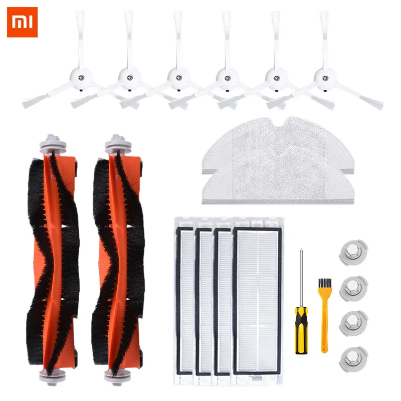 

20PCS Xiaom Roborock Robot Vacuum Cleaner Accessories Parts Main Brush Side Brush Water Tank Filter Comb Screw Mop Cloth