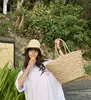 New Bohemian Beach Bag Women Handmade Straw Bags Summer Grass Handbags Drawstring Basket  totes bag Travel Tote Large size ► Photo 1/4