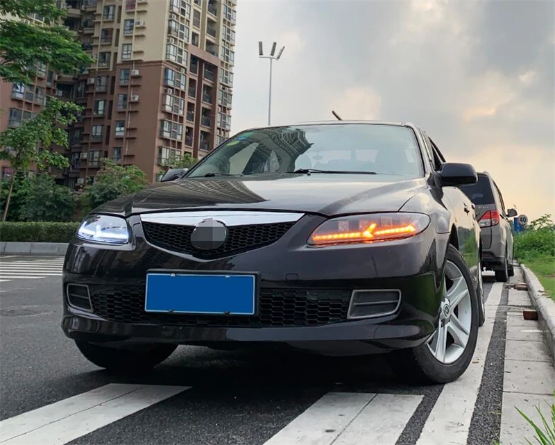 2005-2013 головной светильник s для Mazda 6 светодиодный налобный светильник M6 bi светодиодный проектор с линзами автомобильный Стайлинг светодиодный DRL динамический Поворотный Светильник s