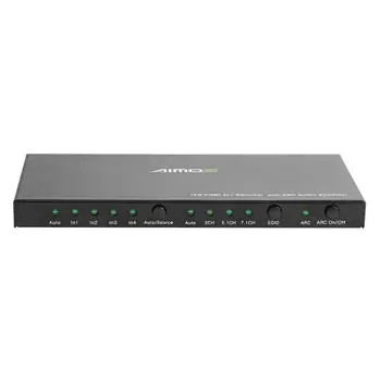 

4K HDMI 2.0 Switch 4x1 HDMI Switcher Audio Extractor Adapter w/ARC EDID RCA