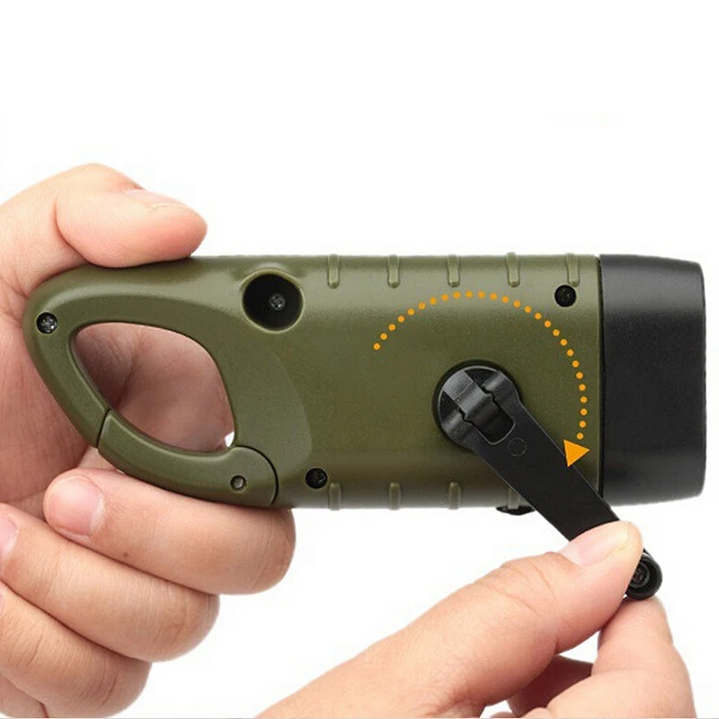 1 PC rechargeable batteries Hand Crank led flashlights solar flashlight camping light high quality portable work