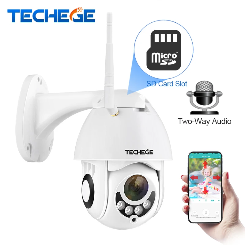 Techege 1080P Беспроводная ip камера панорамирование/наклон двухполосная связь 2MP Мини