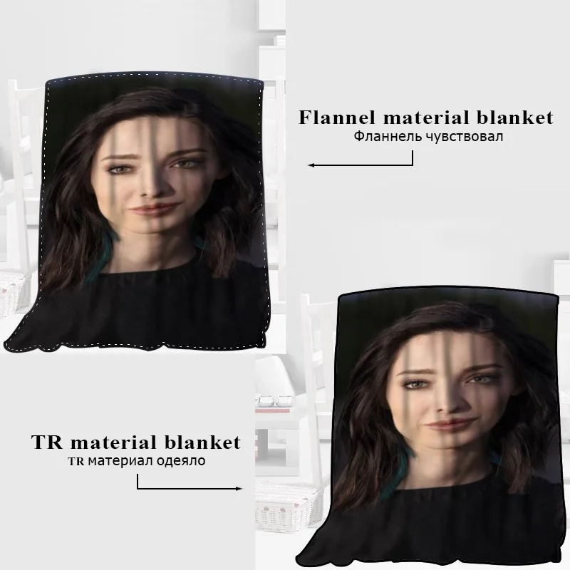 

HEARMNY Emma Dumont Blanket Sleep Cover Blankets Yoga Office Sofa Blanket Bed Cover Travel Warm Throw Blankets