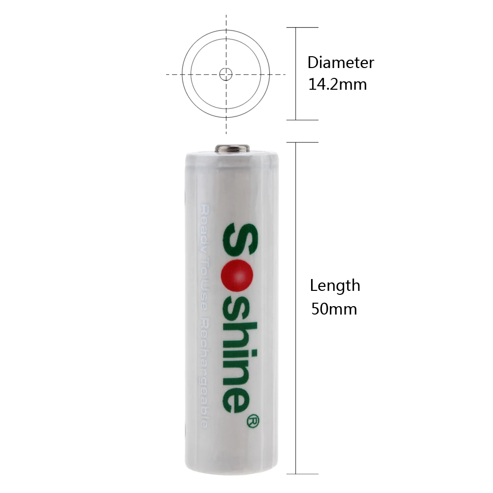 Soshine 1 2 V 2600mAh AA Аккумуляторная Ni MH батарея bateria recargable pilas recargables низкая саморазрядка