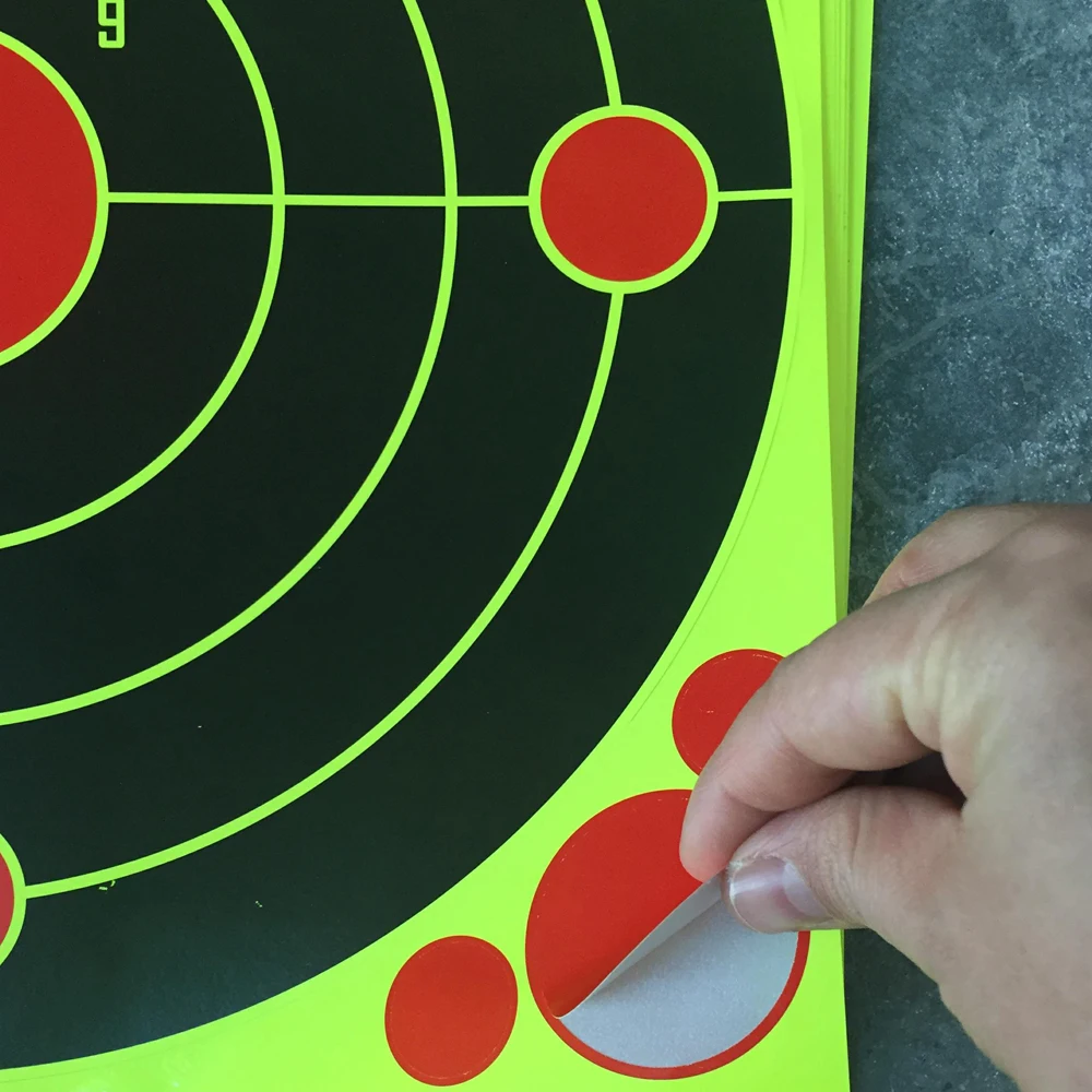 12 inch Adhesive "Stick & Splatter" Reactive Shooting Targets for Gun, Rifle, Pistol, AirSoft BB